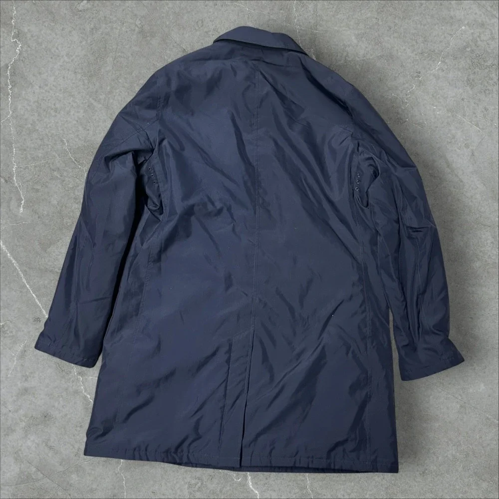 Polo Ralph Lauren Car Coat Men Large Navy Blue Commuter Front Shell Jacket